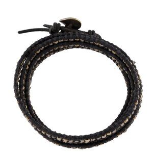 Chan Luu Leather Beaded Wrap Bracelet